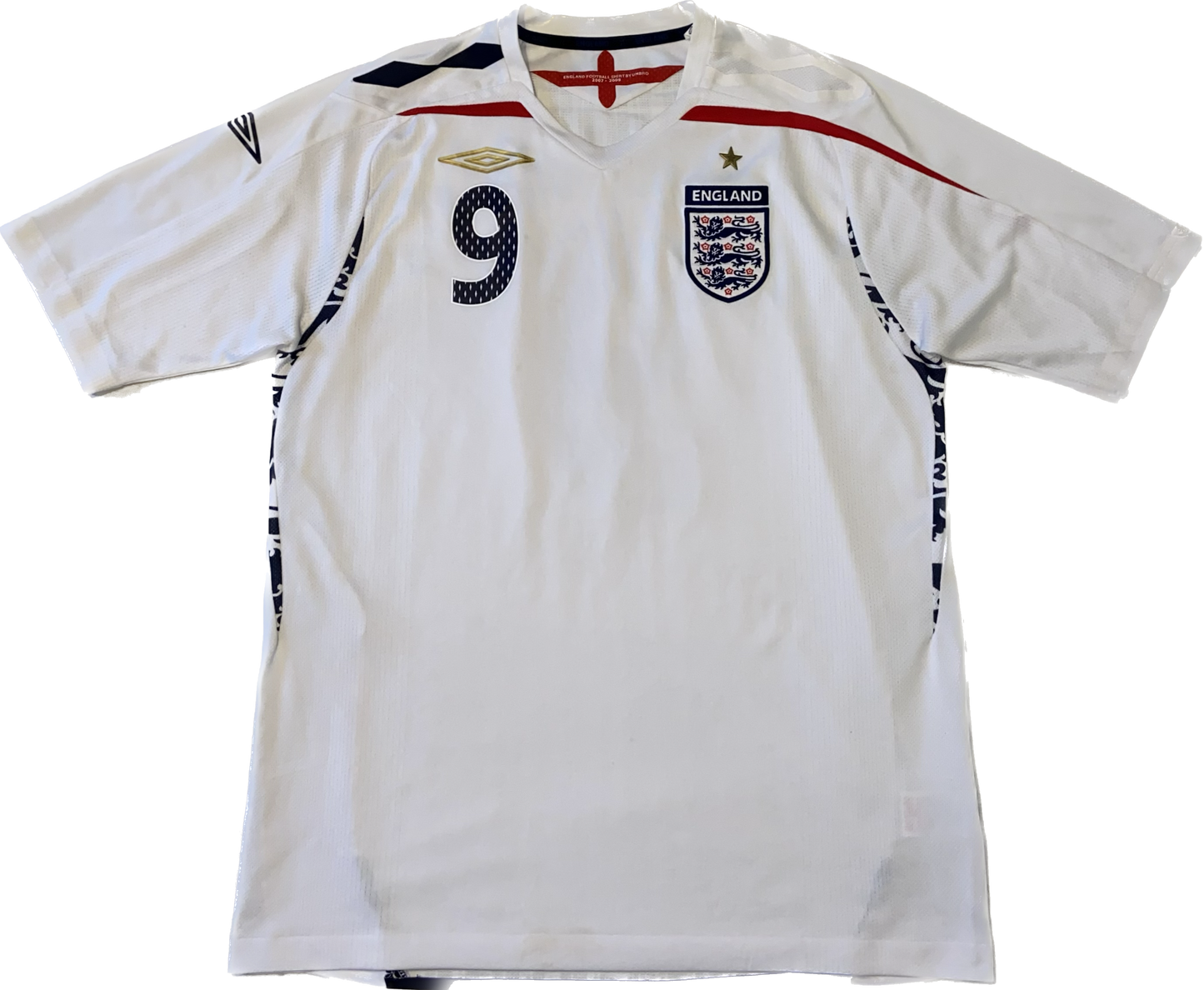 Maillot Angleterre Home 2007-2009 (Rooney 9) L