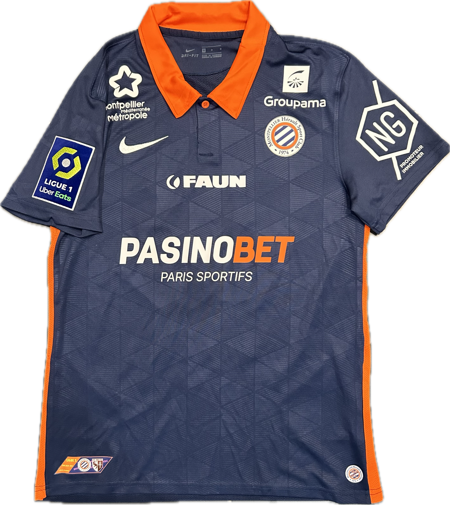 Maillot Montpellier Home 2020-2021 (porté par Mavididi 19) M