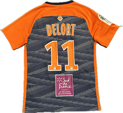 Maillot Montpellier Home 2018-2019 (porté et signé par Delort 11) M