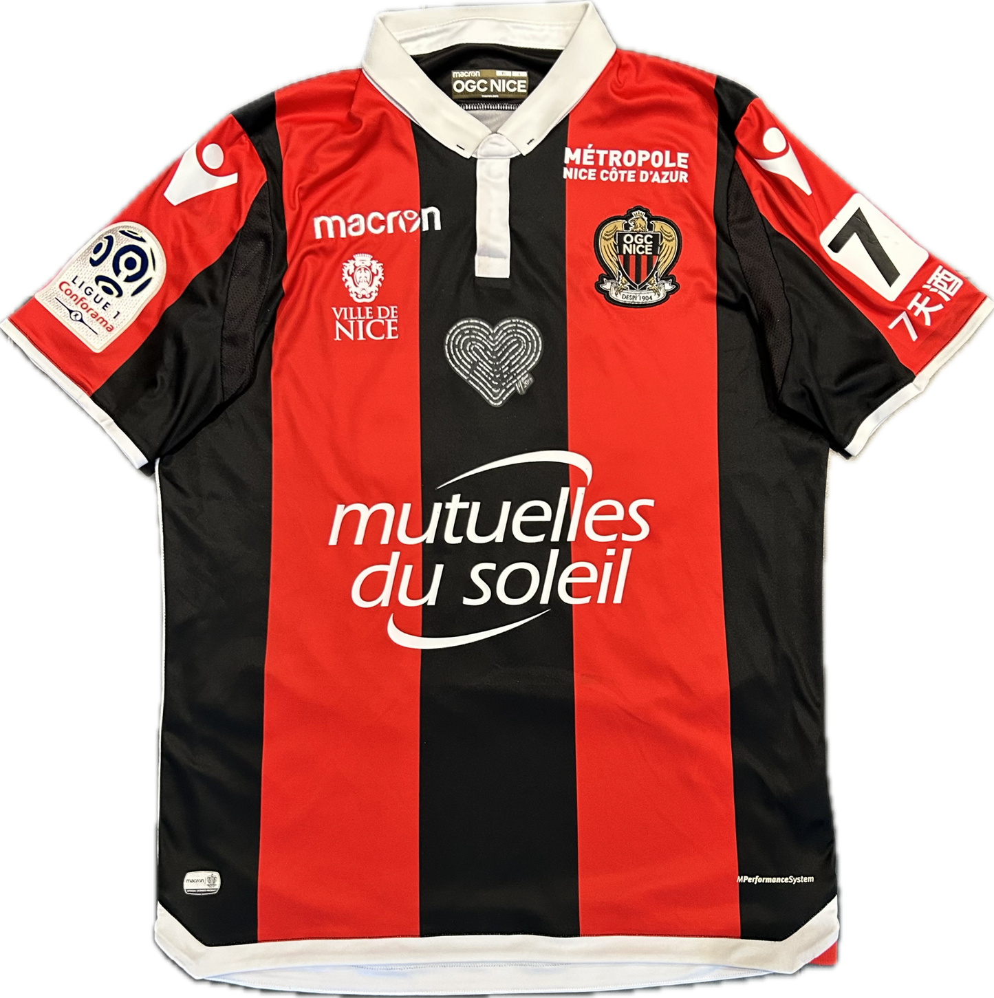 Maillot Nice Home 2017-2018 (porté par Cyprien 25) L