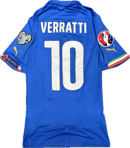 Maillot Italie Home 2014-2016 (porté par Verratti 10) L