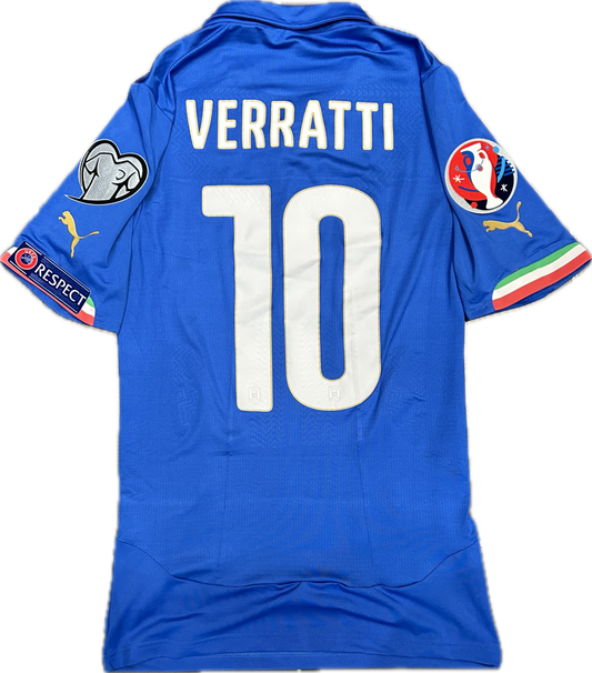 Maillot Italie Home 2014-2016 (porté par Verratti 10) L