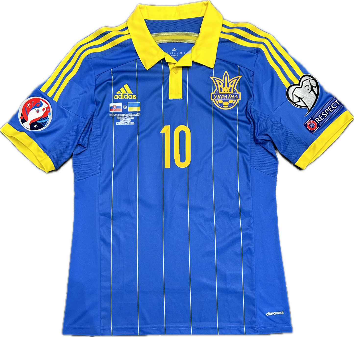 Maillot Ukraine Away 2014-2016 (porté par Konoplianka 10) M