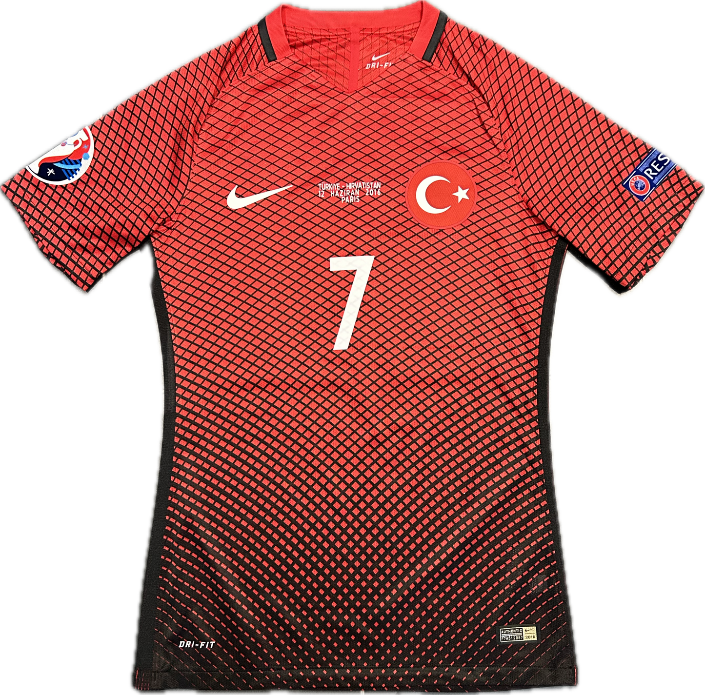 Maillot Turquie Home 2016-2018 (porté par Gökhan Gönül 7) M