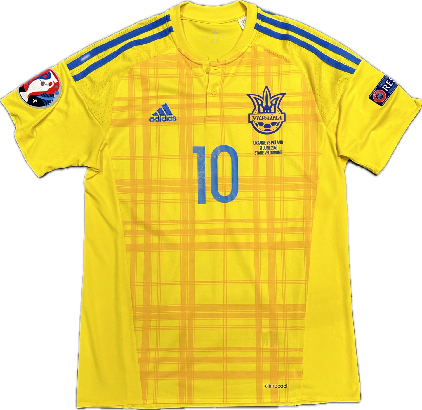 Maillot Ukraine Home 2016-2018 (porté par Konoplyanka 10) M