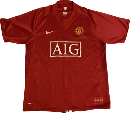 Maillot Manchester United Home 2007-2008 (Saha 9) L