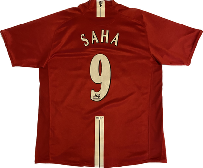 Maillot Manchester United Home 2007-2008 (Saha 9) L