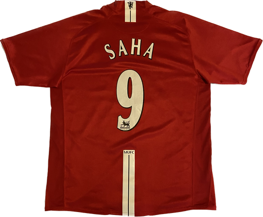 Maillot Manchester United Home 2007-2008 (Saha 9) L